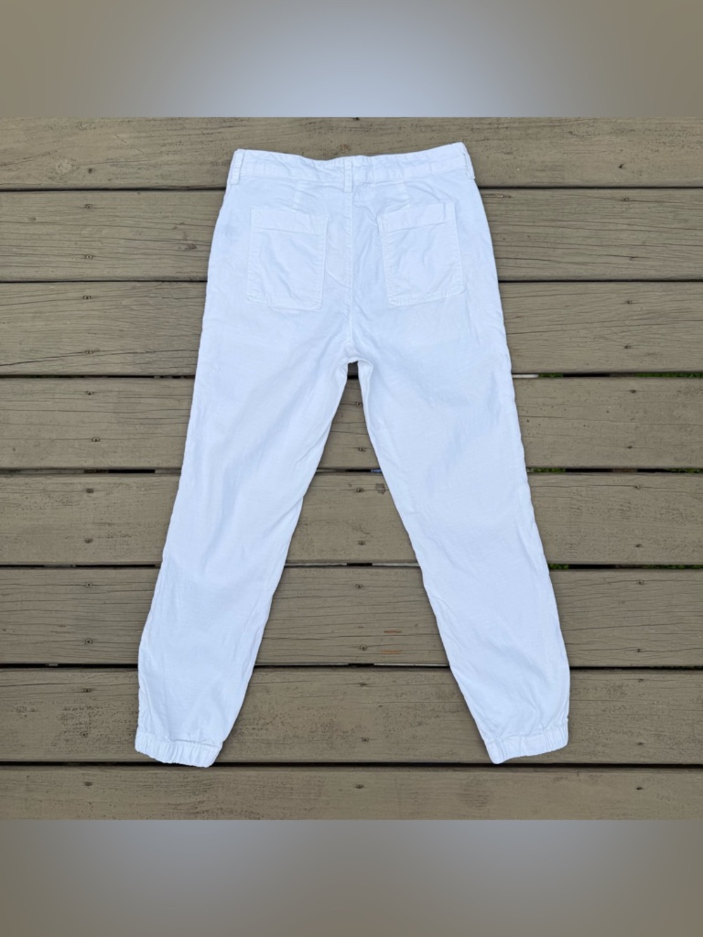 Frank & Eileen Jameson Utility Jogger Pants in White Italian Performance Linen 2 - Picture 9 of 16